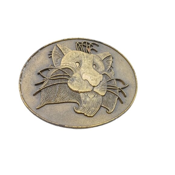 Vintage EXXON Belt Buckle, ESSO Put A Tiger In Your Tank Gas and Oil Advertising - Picture 1 of 2